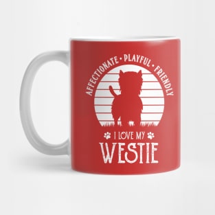 West Highland Terrier Dog Westie Minimalist Design Mug